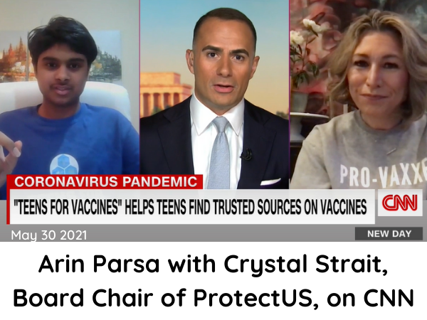 Arin Parsa, founder of Teens for Vaccines Inc. (teensforvaccines.org, @teensforvaxx) appeals to #parents about involving their #teens to get the #COVID-19 vaccine.