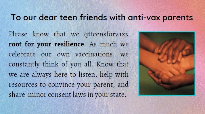 teens of anti-vax parents