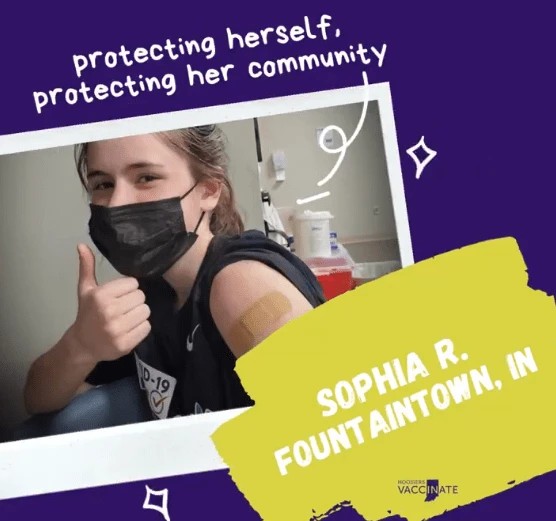 Sophia Teen Getting COVID vaccine