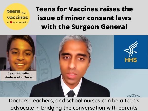 Teens for Vaccines talks to Surgeon about General-Minor Consent Laws