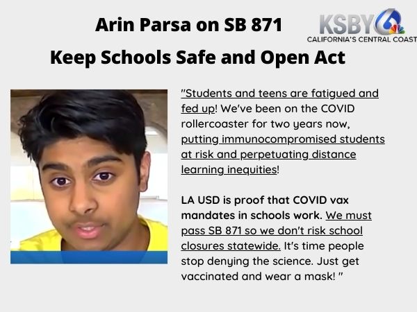Arin Parsa Keep Schools Open Act SB 871