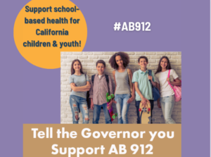 Arin Parsa and Teens for Vaccines support AB 912 - School-Based Health Care