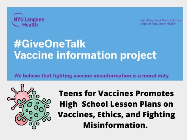 GiveOneTalk NYU Langone Lesson Plans